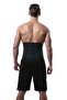 Men's Black Latex Strapless Waist Back Corset - 3