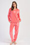 Velvet Women's Pajama Set - Off Shoulder, Long Sleeve