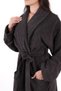 Soft Line 100% Cotton Shalyaka Anthracite Color (L-XL-2XL-3XL-4XL) Large / Large Size Bathrobe - 4