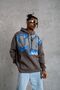 UNISEX OVERSIZE COTTON 'UFO' PRINTED HOODED SWEATSHIRT - 3