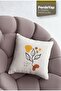 4-Piece Digital Printed Throw Pillow Cover with Surrealist Leaves Pattern on Cream Background 43 X 43 cm 048 - 2