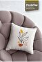 4-Piece Digital Printed Throw Pillow Cover with Surrealist Leaves Pattern on Cream Background 43 X 43 cm 048 - 3