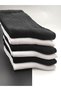Set of 6 Black and White Unisex Training Sports Tennis Football Basketball Running Socks - 2