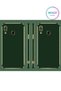 Luxury Silicone Case for Huawei P20 Lite with Dark Green Edges Gold Detail - 2