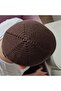Coffee Color Cotton Prayer Skullcap - Handmade & Hundred Percent Skullcap, 03Cotton Coffee - 2