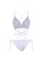 Facile Frilly Rope Detailed Bikini Set White - 3