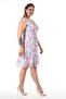 V-Neck Sleeveless Thick Strap Comfortable Comfort Model Large Size Women's Lace Dress Pink - 4