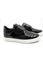 Baby Boy Black Patent Leather Velcro Sports Model Shoes - 6