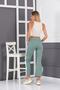 Mint Green Women's Side Snap Slit Wide Leg Sweatpants Trousers - 5