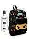 Coral High Kids Four-Eyed Boys' Primary School Bag - Ninja Printed - With USB+aux Socket