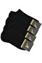 Pack of 4 Towel Black Sports Booties Socks