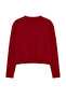 Claret Red Wool Coat Look Knitwear Cardigan Twoaw25Hi00049 - 7