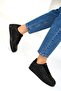 Black-Black Women's Sneakers 17105 - 3