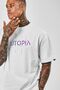 Sc Plus Oversize Utopia Printed White Tshirt - 4