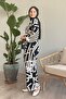 Striped Double Black Viscose Suit - 5
