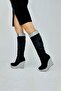 Black Suede Silver Wedge Heeled Women's Boots Kelly - 3