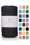 Premium Cotton Cotton Macrame Rope Black 200 Gr 150 Meters 2mm Cotton Chain Macrame Bag Rope Supla Rope