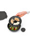 Make Take Dark Grey Plastic Food Transporting Plate with Compartments 1.3L - 3
