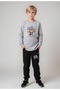 Pani̇os Ki̇ds 3-Piece Boys' Summer Printed Elastic Waist Detail Pajama Set - 4