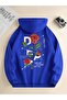 Unisex Dream Gül Printed Oversized Winter 3 Thread 100% Cotton K Hooded Sweatshirt Hoodie