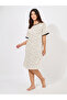 Bunny Print Contrast Trim Nightdress - 2