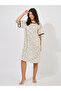 Bunny Print Contrast Trim Nightdress