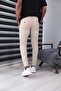 Beige Slim Fit Jogger Pants - Particulated and Special Pattern - 4
