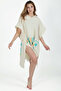 Poncho Muslin Cotton Underwater Pattern Beachwear Crinkled High Water Absorbent Oversized Unisex - 4