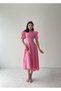 Pink Watermelon Sleeve Midi Dress - 7