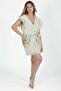 Hooded Vest Cotton Underwater Pattern Belted 1 Piece Unisex Muslin Fabric Multi-Purpose Bathrobe - 2