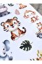 Safari Forest Animals Sticker Set, 2 Sheets, 13x17cm, for Laptop, Notebook, Phone, and Water Bottle. - 5
