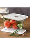 Beige 2600ml Fika Clik Glass Rectangular Storage Container - 2