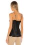 Women's Black Satin Blouse with Rope Straps - 3