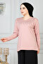 WOMEN'S MOTHER'S JERSEY 2-PIECE SET Stretch Fabric Long Sleeve Front Patterned Mother 'jersey Blouse Mother's Day Special Occasion (2 PIECES) - 6