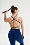 Infinity Collection Women's Navy Blue Seamless/seamless String Bra/sports Bra