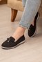 Orthopedic Daily Soft Women's Skin Perforated Stone Ballerina Shoes - 2