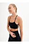 Infinity Collection Women's Black Seamless/seamless String Bra/sports Bra - 3
