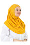 Two Piece Ready to Wear Neck Collar Headscarf Shawl Ready Scarf Viscose - Yellow - 4