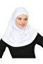 Two Piece Ready to Wear Neck Collar Headscarf Shawl Ready Scarf Viscose - White