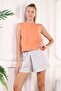 Crew Neck Women's Straight Blouse - 5