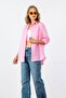 Kadın Oversize Nakışlı Uzun Basic Gömlek