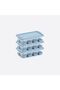 Blue Color Mini Silicone Cube Ice Mold Freezer Set of 3