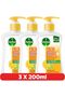 Dettol Fresh Antibacterial Handwash Pump, Citrus & Orange Blossom Fragrance, 200 ml, Pack of 3