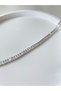 Silver Waterway Baguette Zircon Stone Steel Bracelet 6 Mm - 5