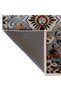 Antique Design Series Brown Flower Detailed Fringed Decorative Carpet in Blue Beige Tones Antique105 - 5