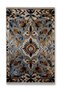 Antique Design Series Brown Flower Detailed Fringed Decorative Carpet in Blue Beige Tones Antique105 - 4