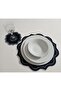 Set of 12 Dark Blue Color White Wrap Embroidered American Placemat and Coasters