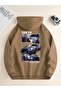 Unisex Tokyo GTR Printed Oversized Winter 3-Thread 100% Cotton Hooded Sweatshirt Hoodie