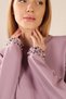 Women's Cuff Pearl Detailed Sweatshirt - 5