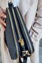 Women's Black 5 Compartment Shoulder and Crossbody Bag Messenger Bag - 3